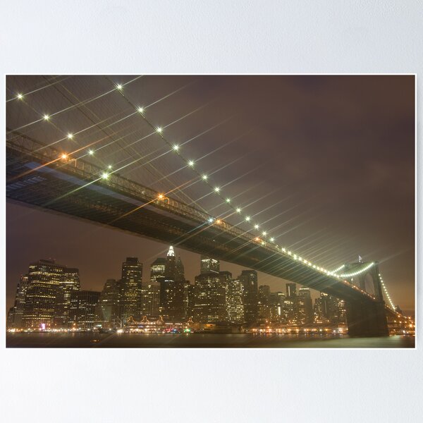 Item preview, Brooklyn bridge at night designed and sold by 64iso.