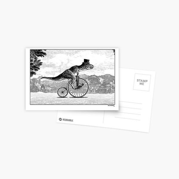 Item preview, T-Rex on a Penny Farthing designed and sold by Smaggers.