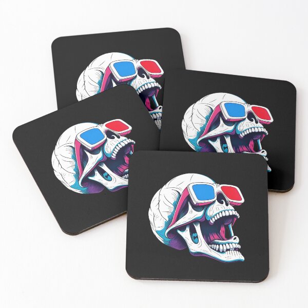 Item preview, Skull with 3D glasses designed and sold by PiggyWonka.