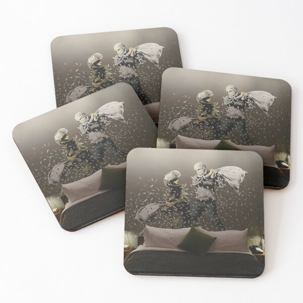 Item preview, Banksy by Walled Off Hotel Pillow Fight designed and sold by brewsterdavid.