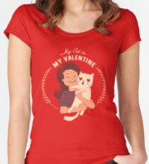 My Cat Is My Valentine Women's Fitted Scoop T-Shirt