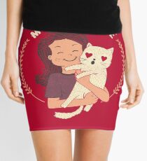 My Cat Is My Valentine Mini Skirt