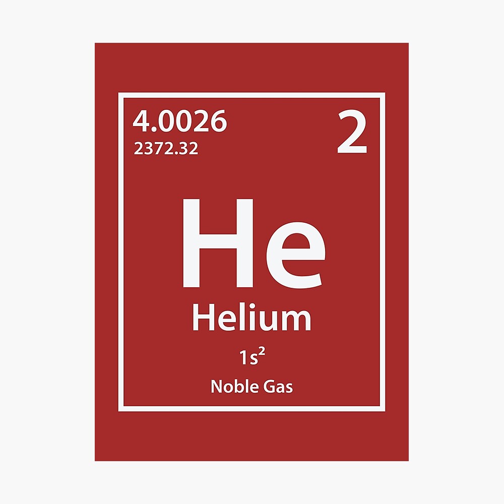 Helium Element Poster By Cerebrands Redbubble