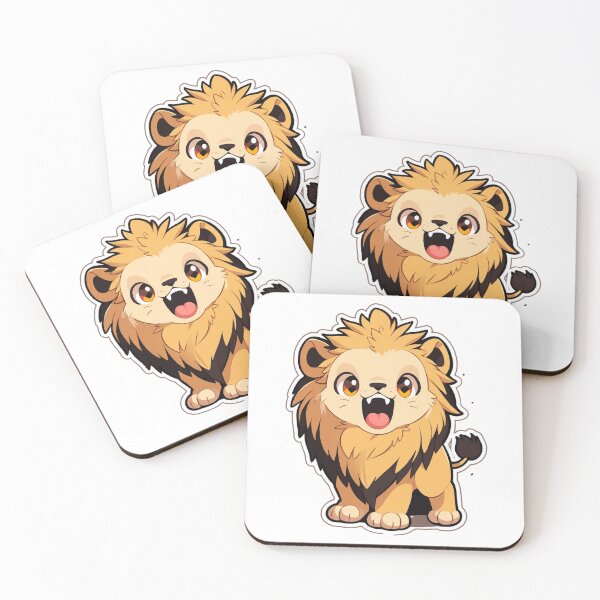 Item preview, Playful cute Lion - Whimsical Cartoon Sticker designed and sold by PaintbrushPlace.