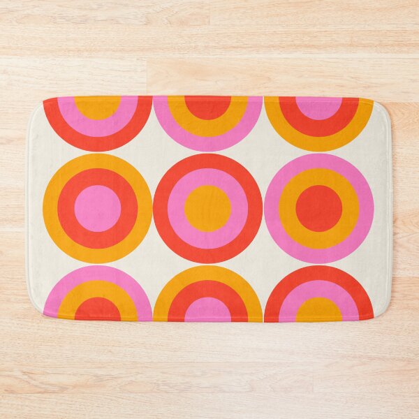 Item preview, Bauhaus Circle Pattern Red Pink Orange designed and sold by ahumbleconcept.
