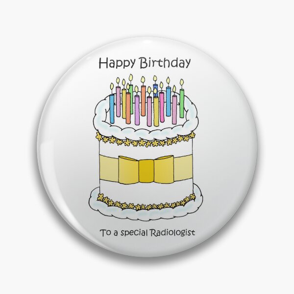 Item preview, Happy Birthday to Radiologist Cake and Candles designed and sold by KateTaylor.