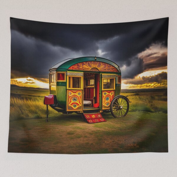 Item preview, The Parked Caravan designed and sold by PictureNZ.