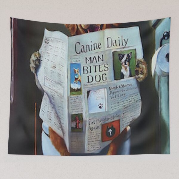 Item preview, Dog Funny Toilet designed and sold by haleenatolpey.