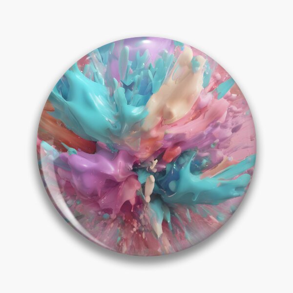 Item preview, Exploding Paint Abstract Pink Turquoise Lilac designed and sold by Cato99.