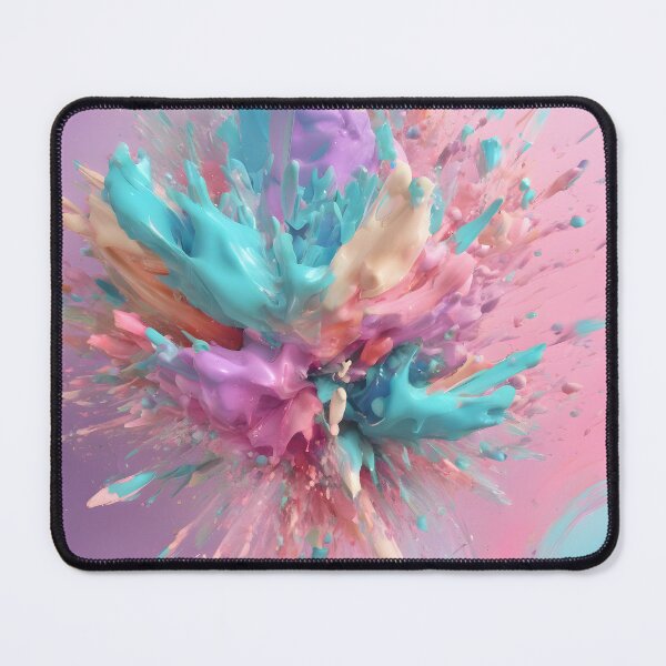 Item preview, Exploding Paint Abstract Pink Turquoise Lilac designed and sold by Cato99.