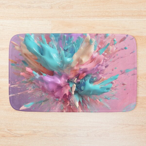 Item preview, Exploding Paint Abstract Pink Turquoise Lilac designed and sold by Cato99.