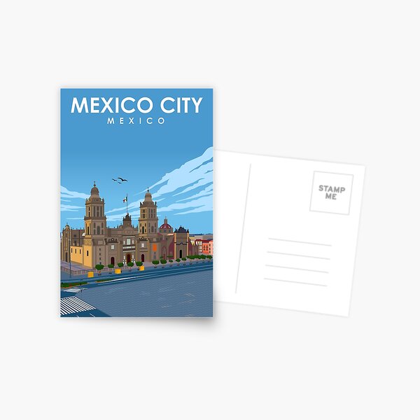 Item preview, Mexico City Vintage Minimal Retro Travel Poster designed and sold by Stadify.