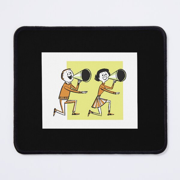 Item preview, male and female cheerleader with megaphone csa images designed and sold by rnjqgiqk33.