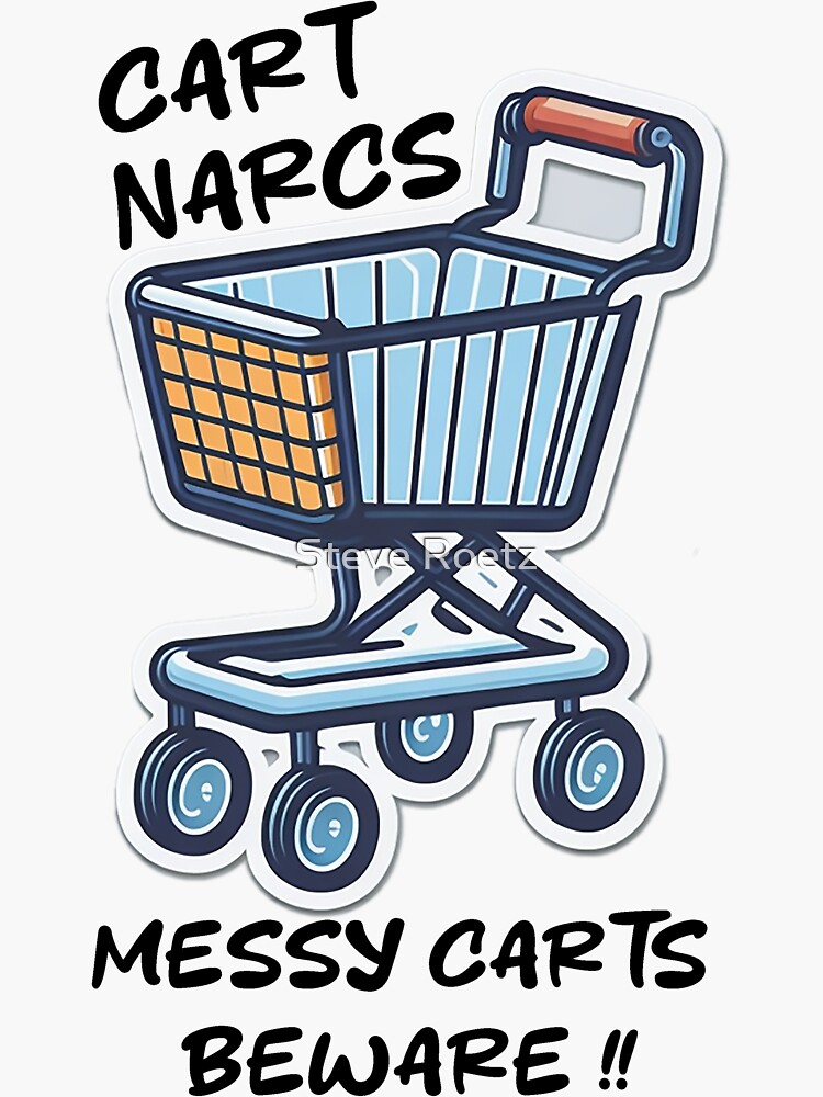 shopping cart Sticker for Sale by TheBoyTeacher