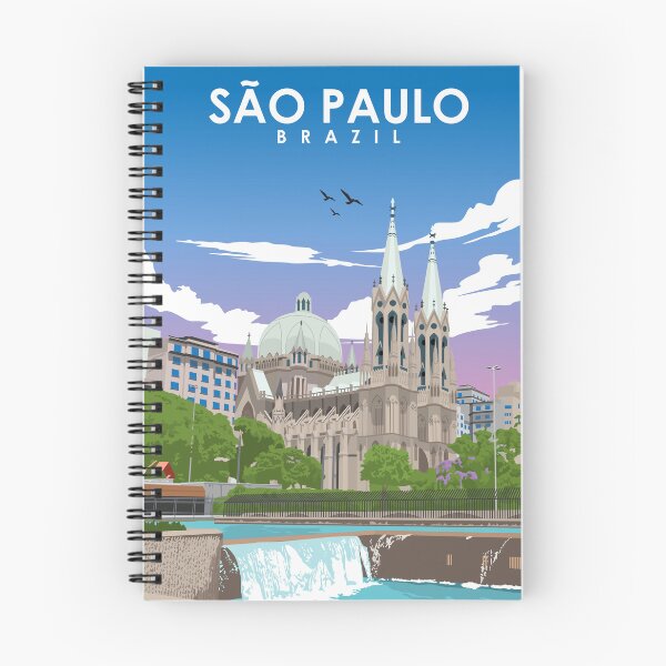 Item preview, São Paulo Brazil Retro Minimalist Travel Poster designed and sold by Stadify.