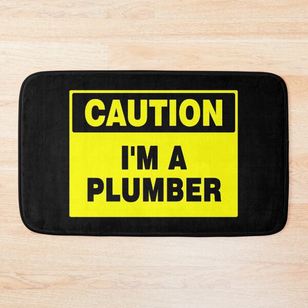 Item preview, Caution I'm A Plumber Yellow Sign designed and sold by AASparksDesigns.