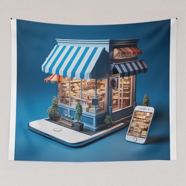 Item preview, 3D Blue Online Shop designed and sold by CarrolyneLorrys.