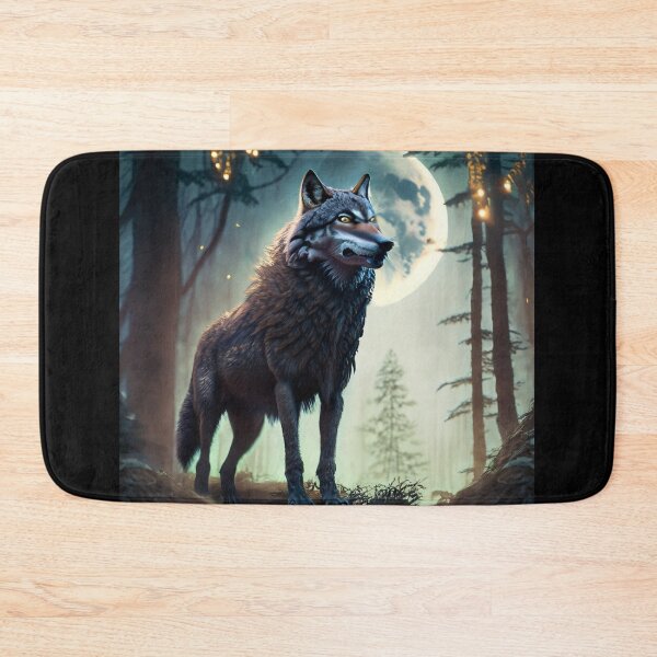 Item preview, Cursed into a wolf, werewolf in forest, halloween designed and sold by Sunmoonlove.