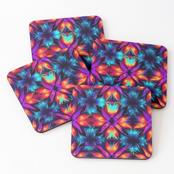 Item preview, "Resplandor bioluminiscente: patrones de neón en la noche" designed and sold by Art-Vortex-fr.
