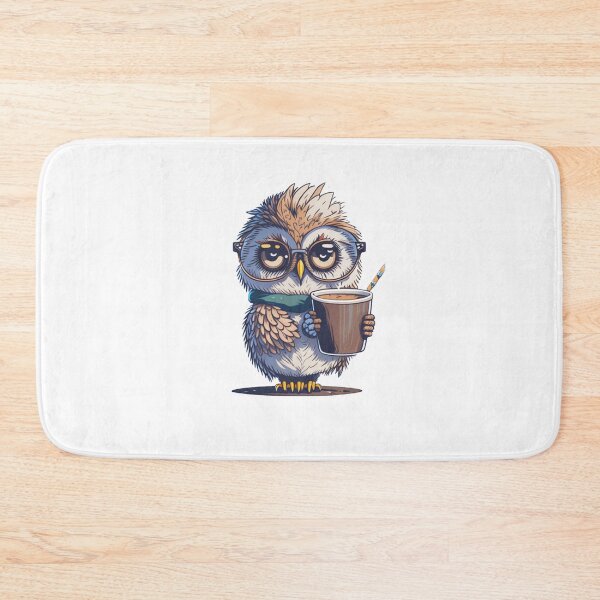 Item preview, Wise Owl Sips: Coffee and Glasses Cartoon designed and sold by hudaG.