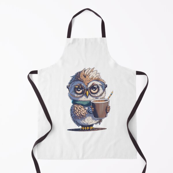 Item preview, Wise Owl Sips: Coffee and Glasses Cartoon designed and sold by hudaG.