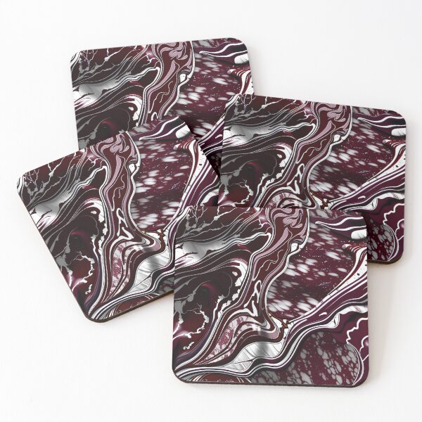 Item preview, Maroon and white marble swirls #4 designed and sold by BirdsnStuff.
