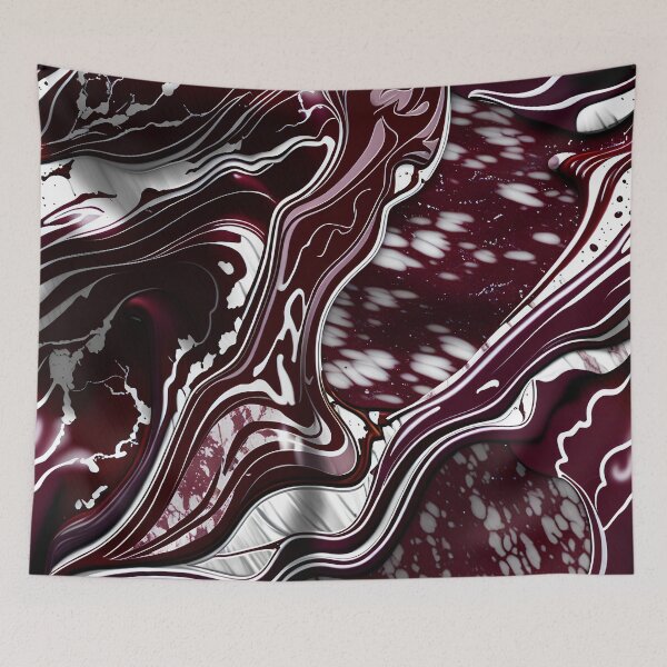 Item preview, Maroon and white marble swirls #4 designed and sold by BirdsnStuff.