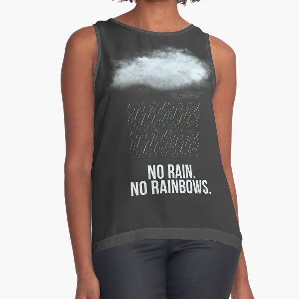 No Rain No Rainbow women's graphic tee - black