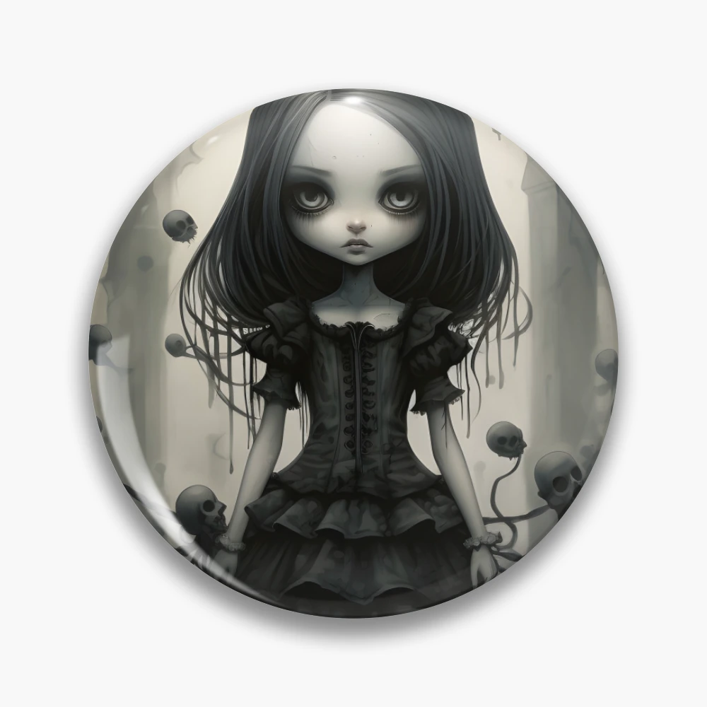 Dead Girls Corp. Goth Chick Clique 1in pin