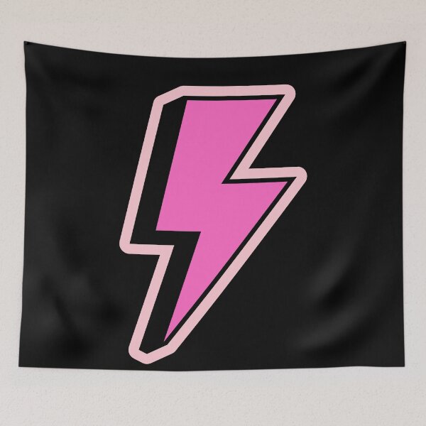 Item preview, PINK LIGHTNING BOLT | Retro designed and sold by festivalzone.