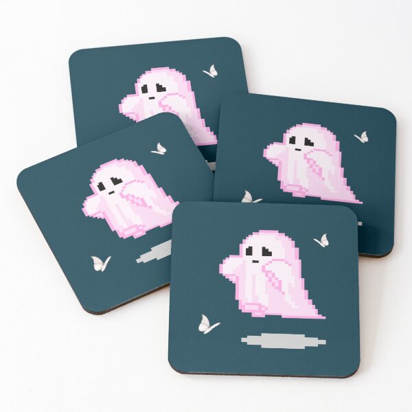 Item preview, ghost kawaii pixel art butterflies Active  designed and sold by Goodong.