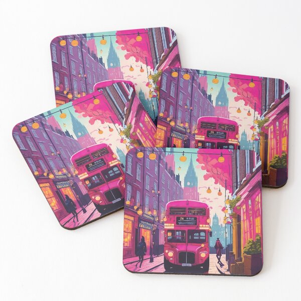 Item preview, Street of London with iconic double decker bus designed and sold by Rhu Creations.