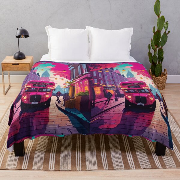Item preview, Street of London with iconic double decker bus designed and sold by Rhu Creations.