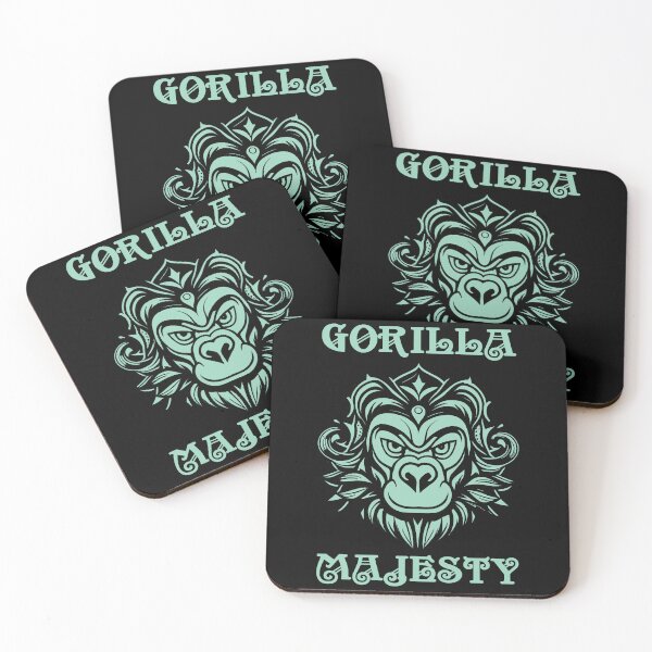 Item preview, Gorilla Coat Of Arms Aquamarine designed and sold by Soulemotion.