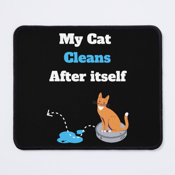 Item preview, vacuum robot cat cleaning cat funny robot and cat lover sophisticated cat designed and sold by Artstastic.