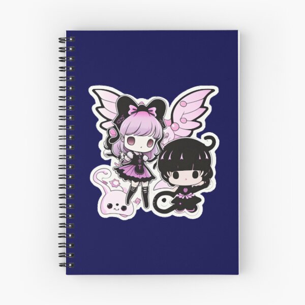Item preview, Cute pink and black anime kawaii girls  designed and sold by Goodong.
