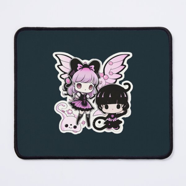Item preview, Cute pink and black anime kawaii girls  designed and sold by Goodong.