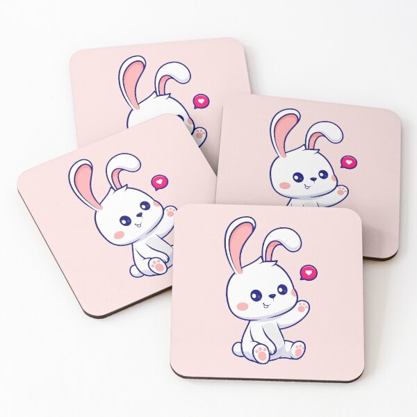 Item preview, Sweet Rabbit Sitting Pretty - An Endearing Cartoon Illustration designed and sold by hjian8219.