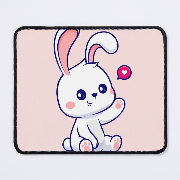 Item preview, Sweet Rabbit Sitting Pretty - An Endearing Cartoon Illustration designed and sold by hjian8219.