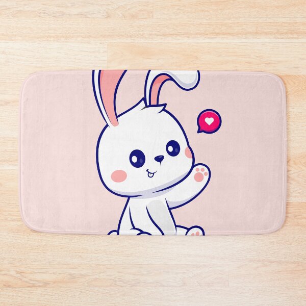 Item preview, Sweet Rabbit Sitting Pretty - An Endearing Cartoon Illustration designed and sold by hjian8219.