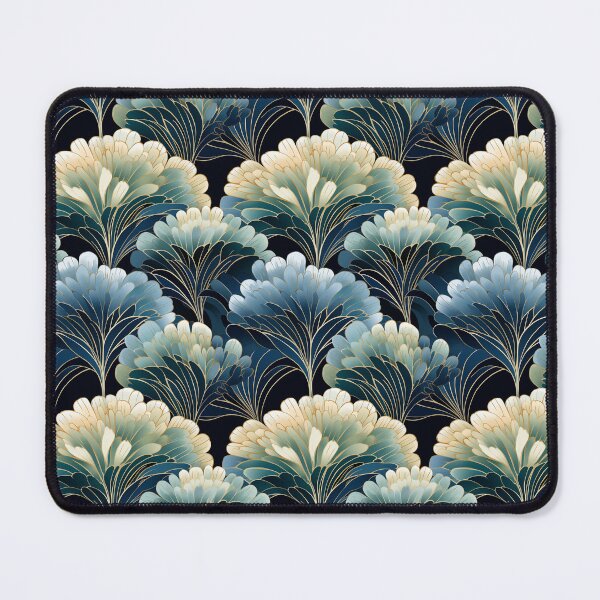 Item preview, Frostbound Mystery: A Tranquil Blue and Silver Seamless Pattern- N 57 designed and sold by Moisky Patterns.