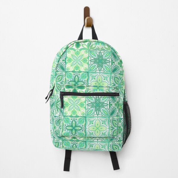 Item preview, Ornate tiles in green and white designed and sold by Katerina Mitkova Kirilova.