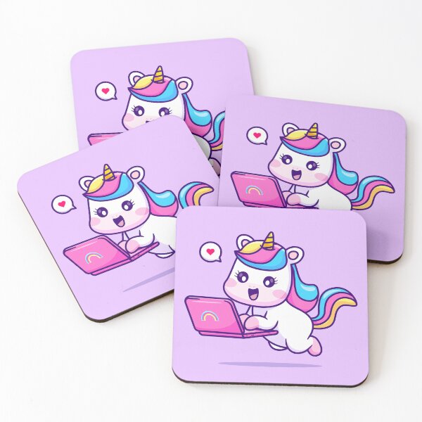 Item preview, Magical Unicorn at Work - A Cute Cartoon Illustration designed and sold by hjian8219.