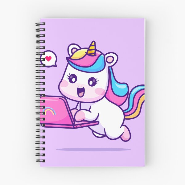 Item preview, Magical Unicorn at Work - A Cute Cartoon Illustration designed and sold by hjian8219.