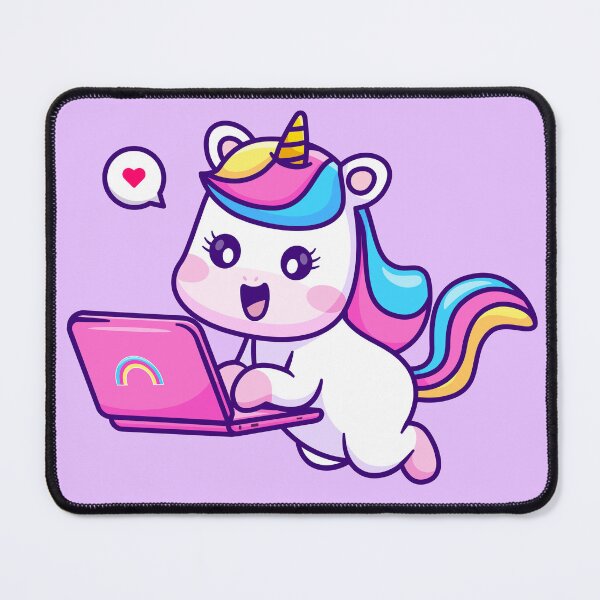 Item preview, Magical Unicorn at Work - A Cute Cartoon Illustration designed and sold by hjian8219.
