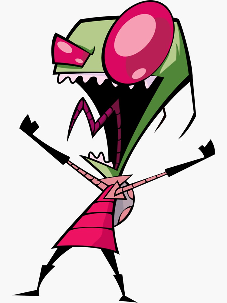 "Invader Zim" Sticker for Sale by acreskre Redbubble