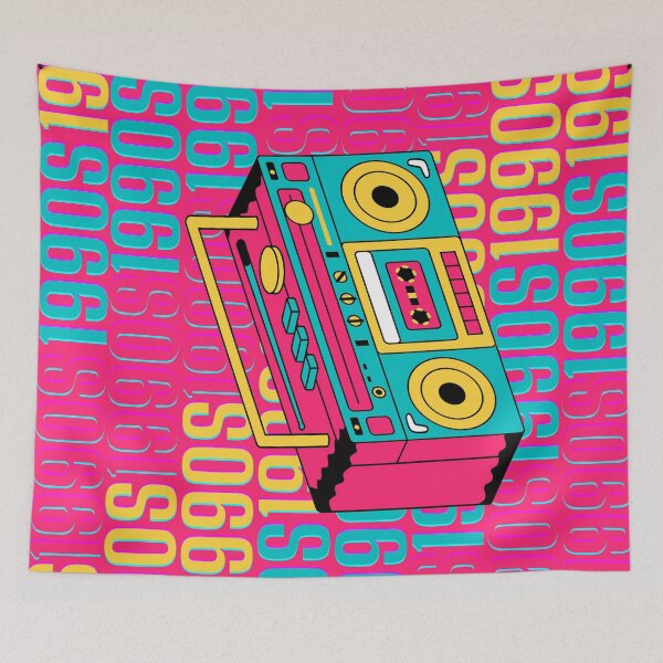 Item preview, 1990s retro design 1 - OG Pink Background designed and sold by PunjabanJatti.
