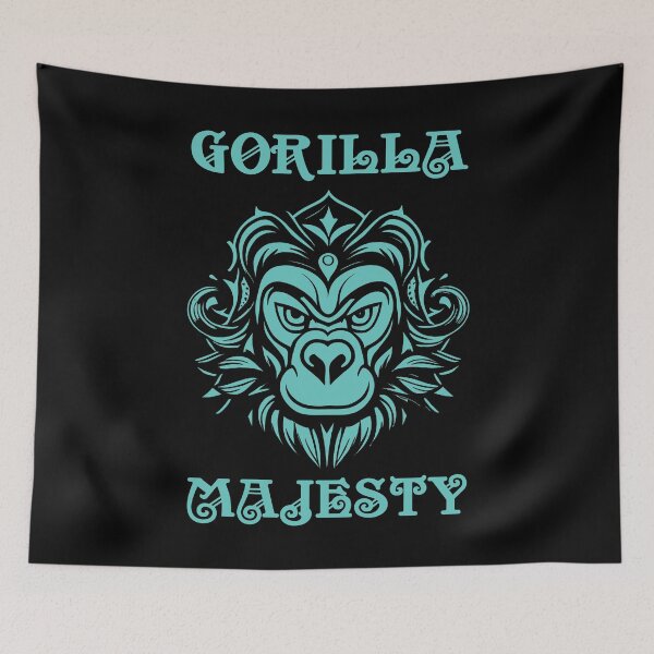 Item preview, Gorilla Coat Of Arms Turquoise designed and sold by Soulemotion.