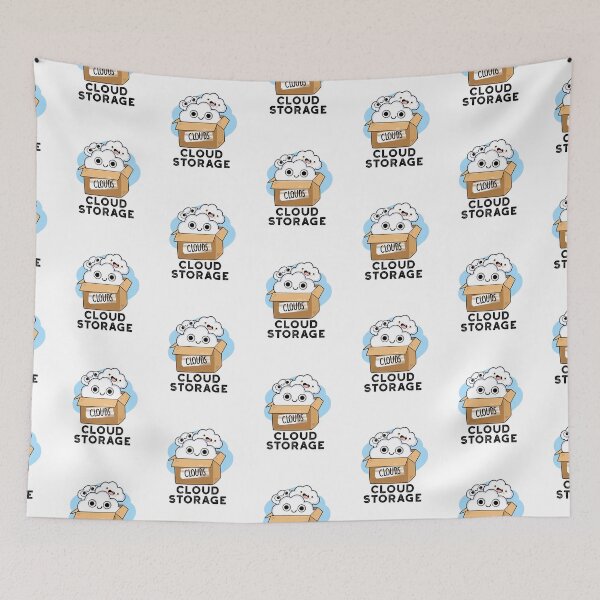 Item preview, Cloud Storage Funny Weather Technology Puns  designed and sold by punnybone.