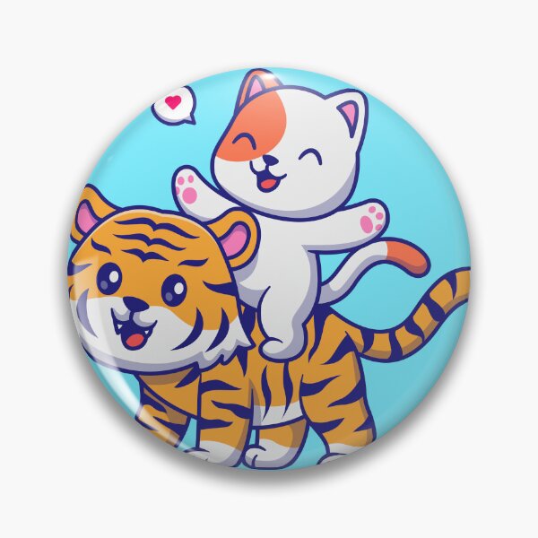 Item preview, Playful Feline Friends - Cute Cat and Tiger Cartoon designed and sold by hjian8219.